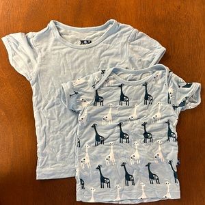Bamboo baby shirt bundle - Kickee Pants and Boody Baby 6-12/12-18 months